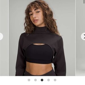 Rare Lululemon LA Reversible Mock Neck
Black Granite 6 crop shrug bolero